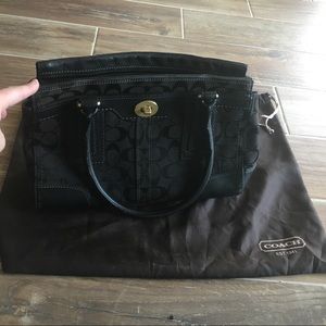 Coach black signature purse